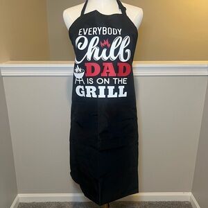 Black BBQ Apron with Fun Print